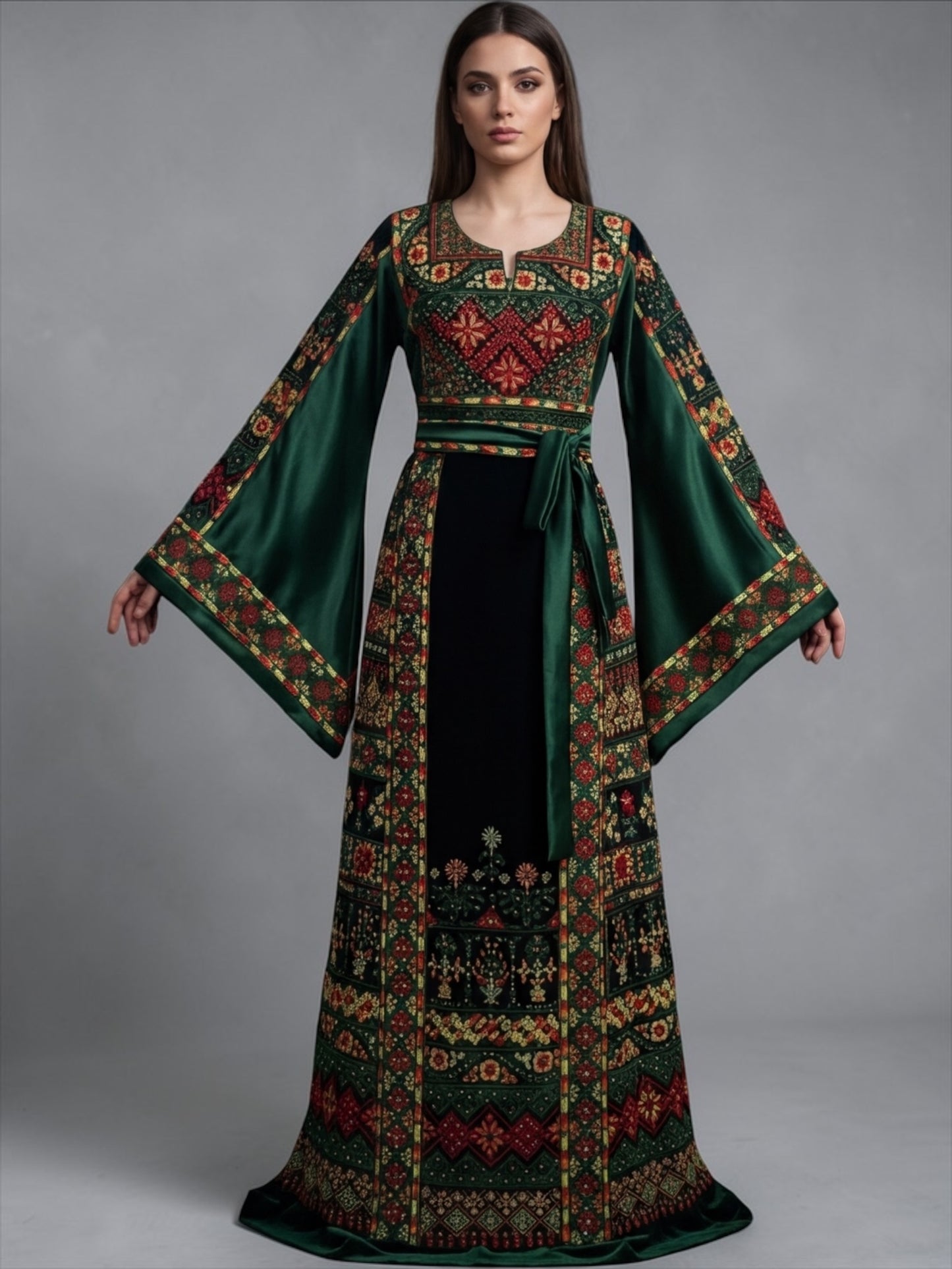 The Royal Green The Sultanah Collection Palestine Thoub