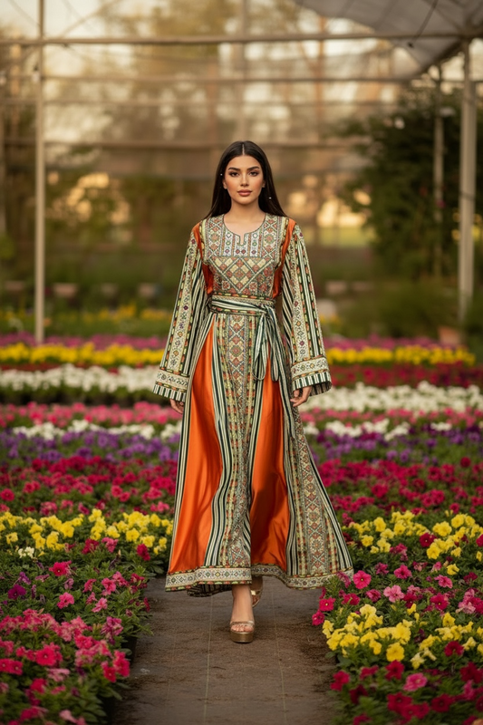 The Ember Silk Thobe Palestine Thoub