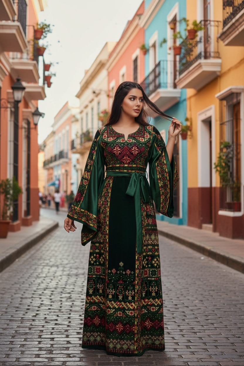 The Royal Green The Sultanah Collection Palestine Thoub